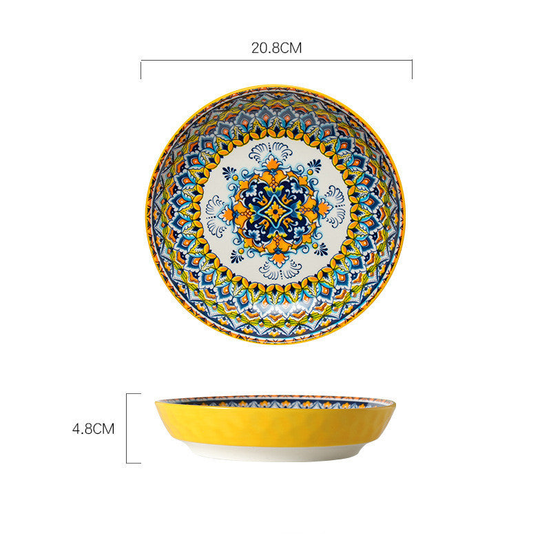 Bohemian Ceramic Rice Bowl