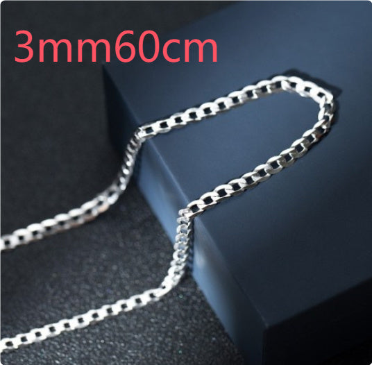Sterling Silver Curb Collar Chain