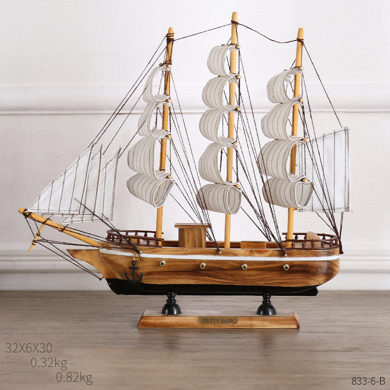 Crafted Ship Figurines for Home Decor