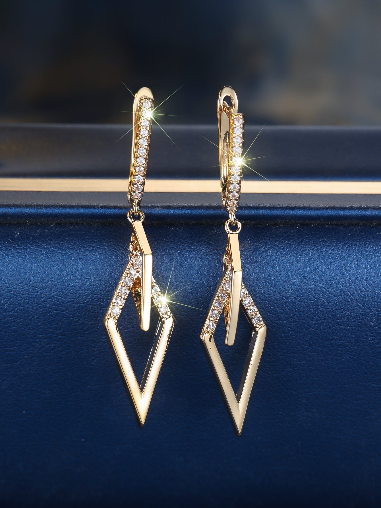 "Run this Town"- Diamond Dangle Earrings