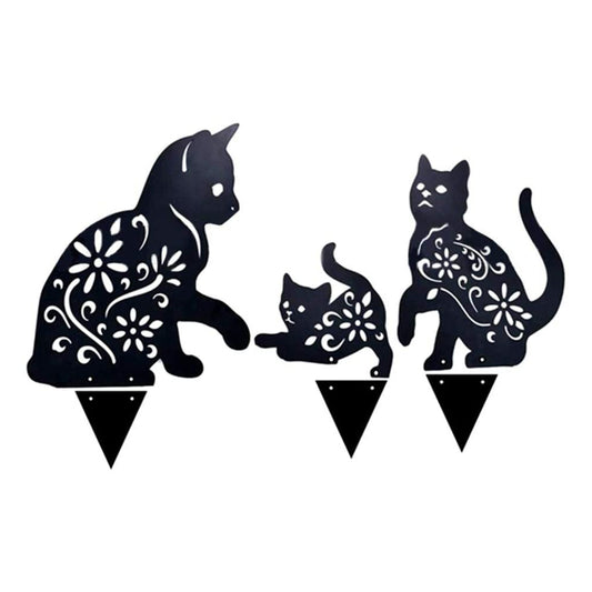 Iron Black Cat Garden Decor
