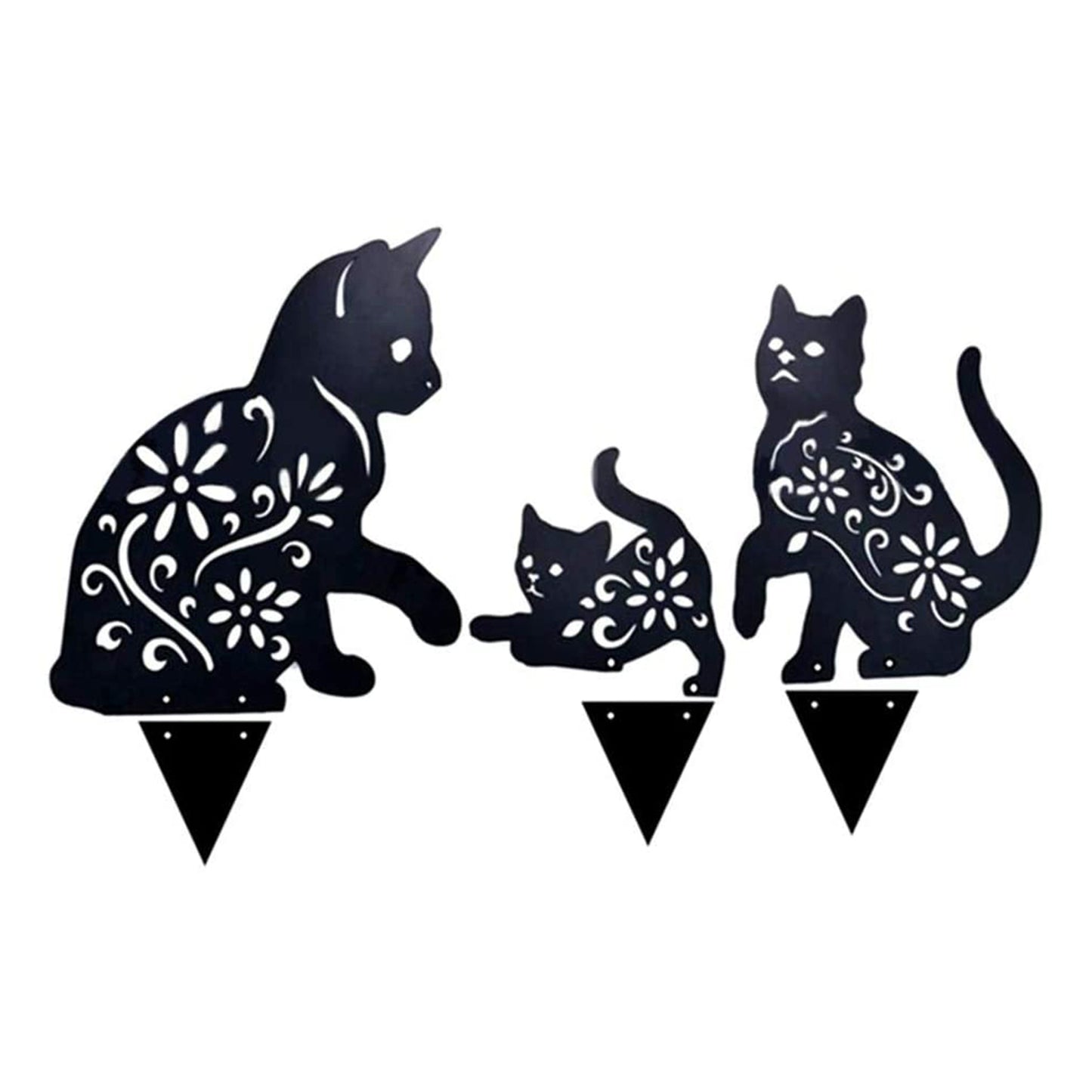 Iron Black Cat Garden Decor