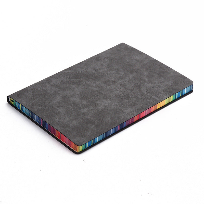 "Write in Color" - A5 Leather Cover Rainbow Paper Journal