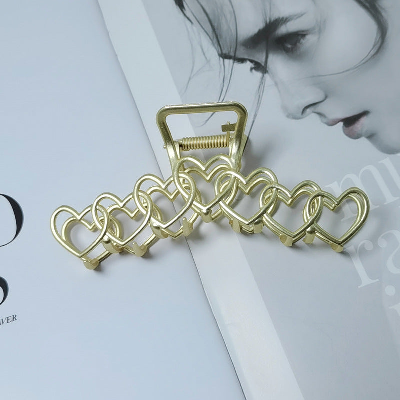 Hearts and Stars Metal Back Of Head Hair Clip