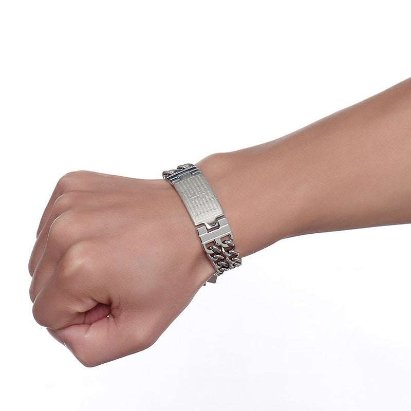 Bible Scripture Titanium Steel Bracelet
