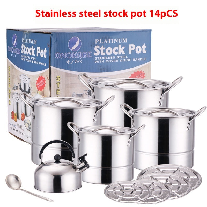 14 PCS Stainless Steel Pot Set