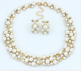 Short Shining Pearl Gemstone Jewelry Sets