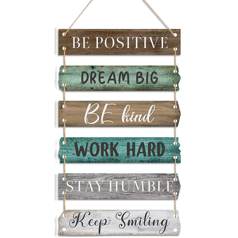 Handmade Wooden Inspirational Quotes Hanging Board