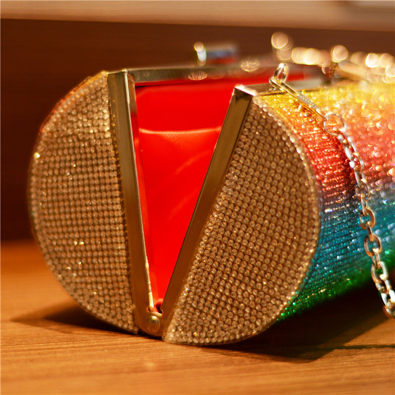 Rhinestone Rainbow Evening Bag