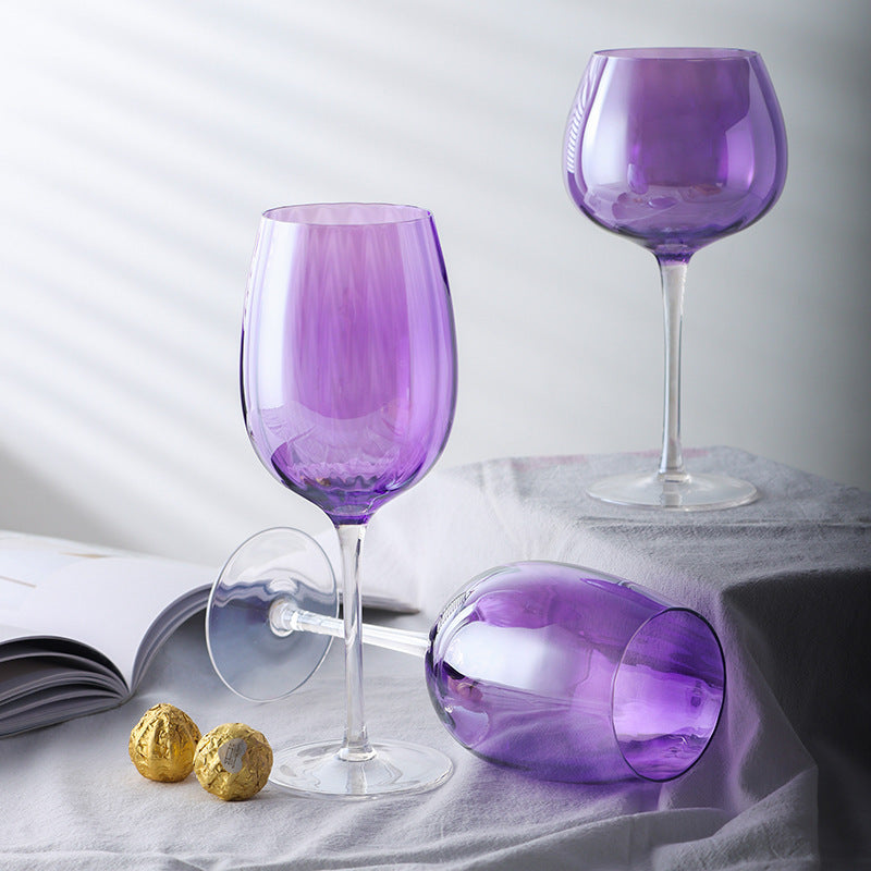 "Nordic Style Wine Glass" - New Purple Crystal Glass Goblet