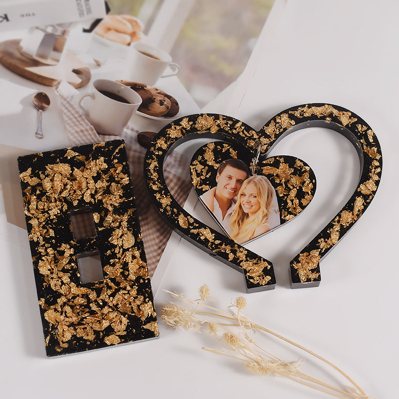 DIY Crystal Glue Love Photo Frame Mold