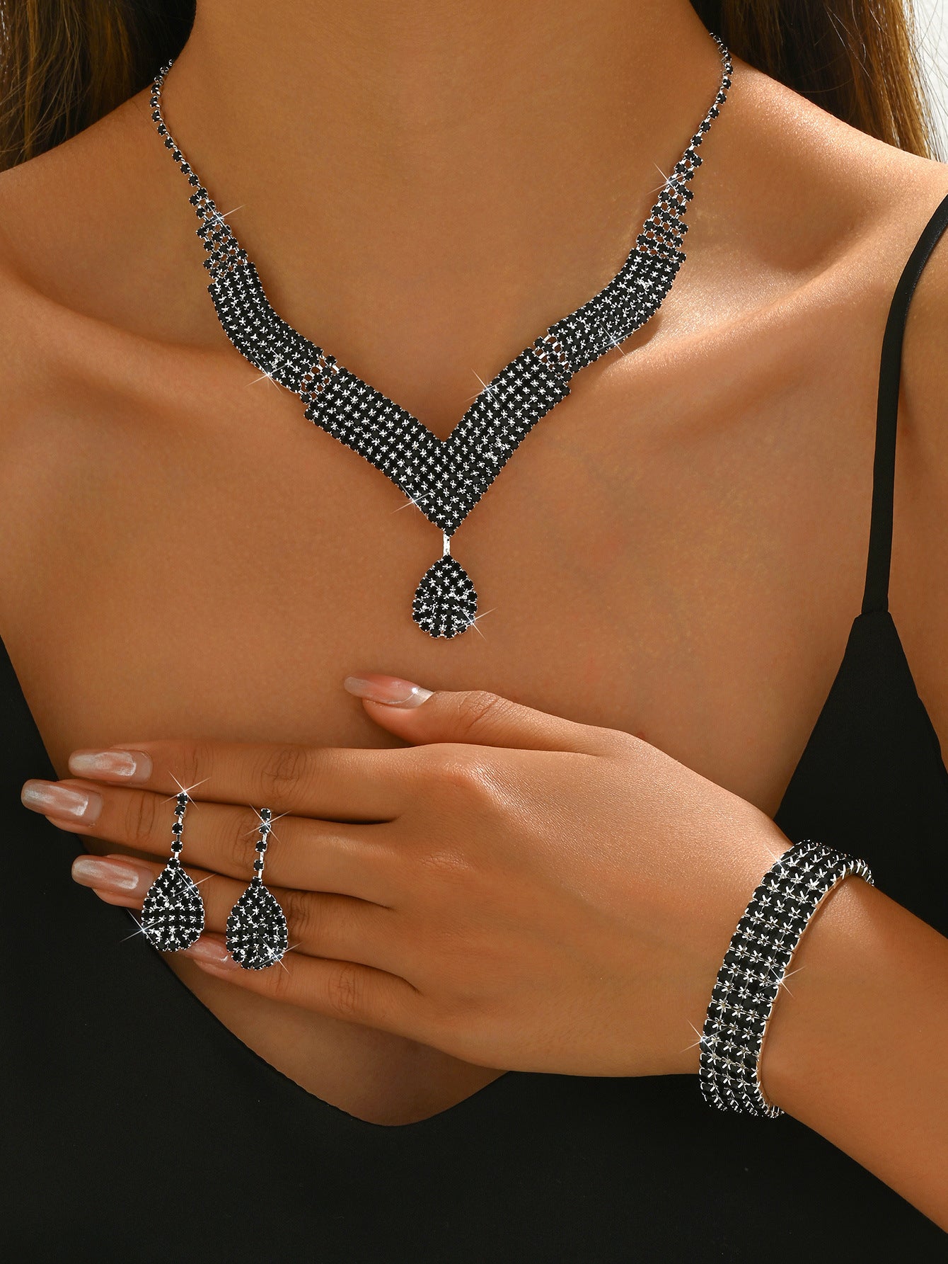 "Dazzling Darling" - Rhinestone Jewelry Set