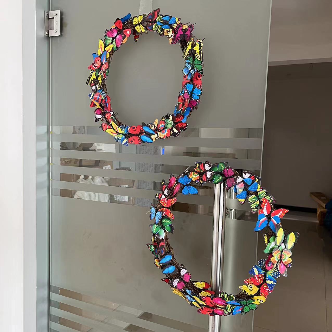 Colorful Butterfly Wreath