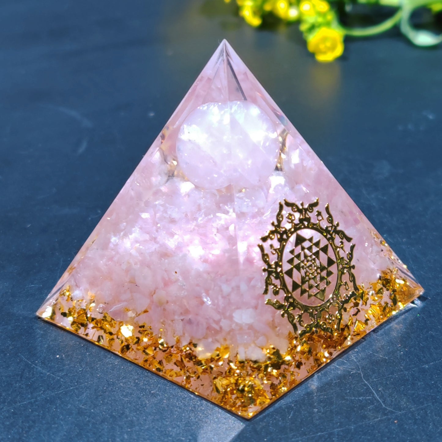 Crushed Stone Pyramid Figurine