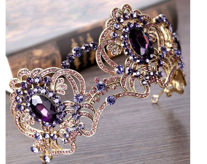 Amethyst Crystal Bridal Tiara