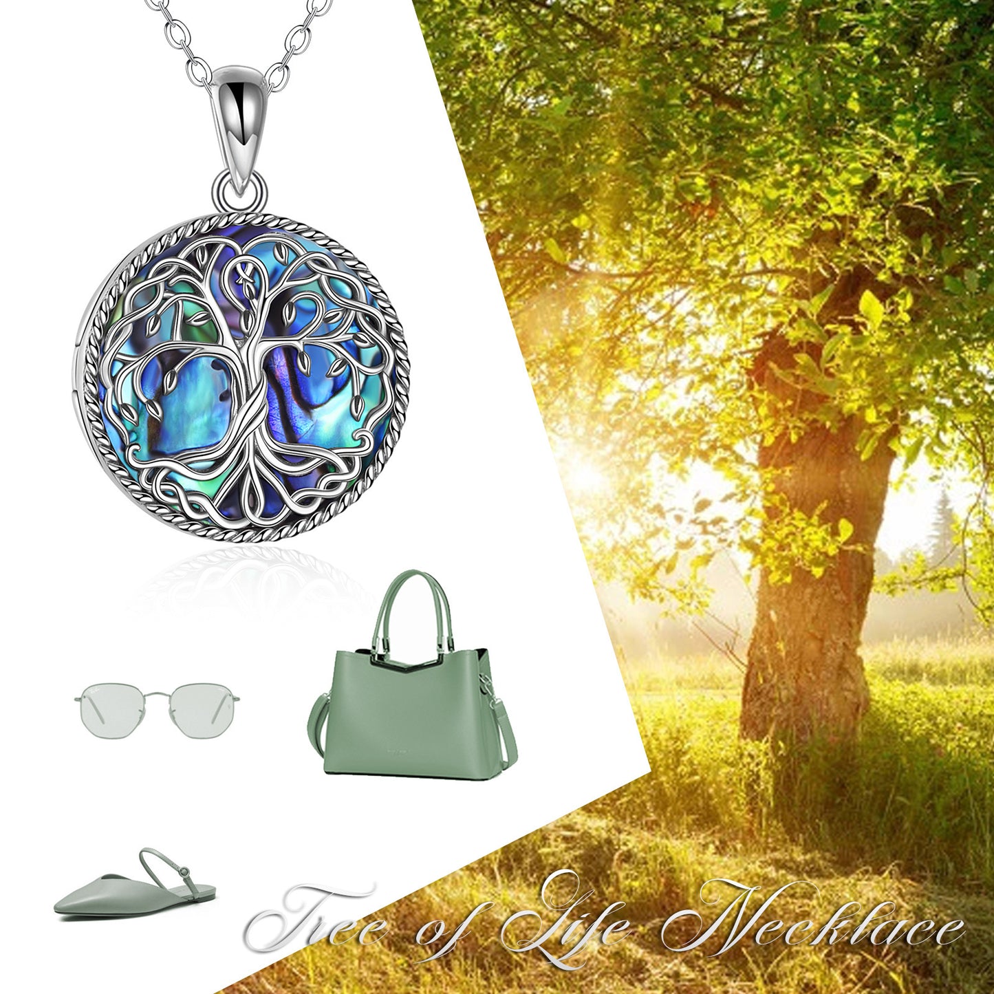 Tree of Life Locket Necklace Jewelry