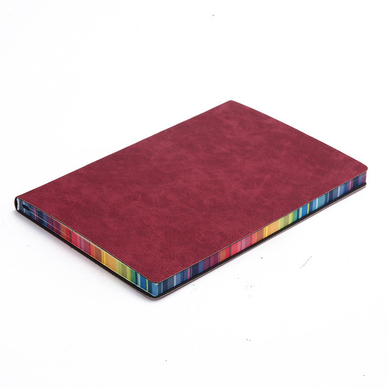 "Write in Color" - A5 Leather Cover Rainbow Paper Journal