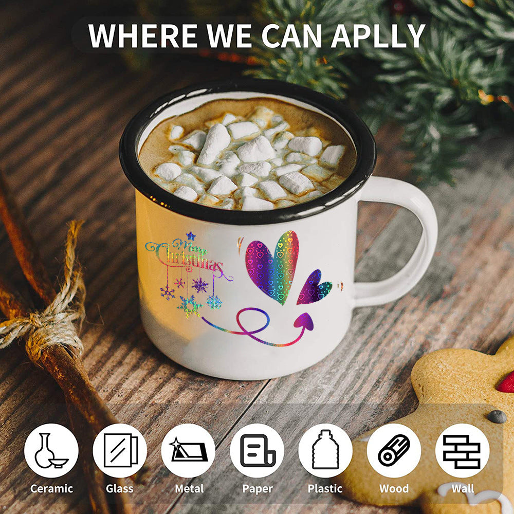 Magical Laser Rainbow Self-adhesive Decorative Film