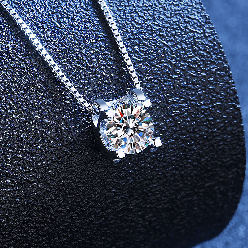 "Diamond Girl" - Zircon Diamond Bullhead Pendant Necklace