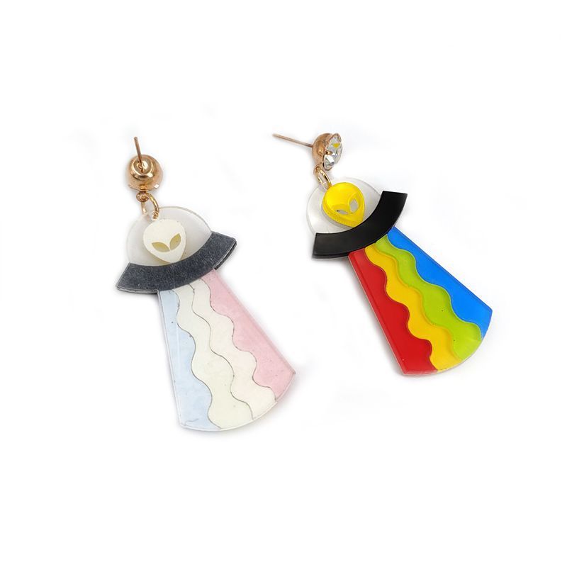 "Ethereal Pride"- Rainbow Alien Earrings