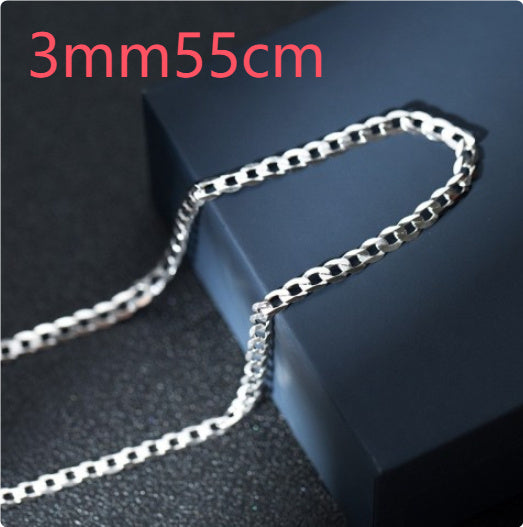 Sterling Silver Curb Collar Chain