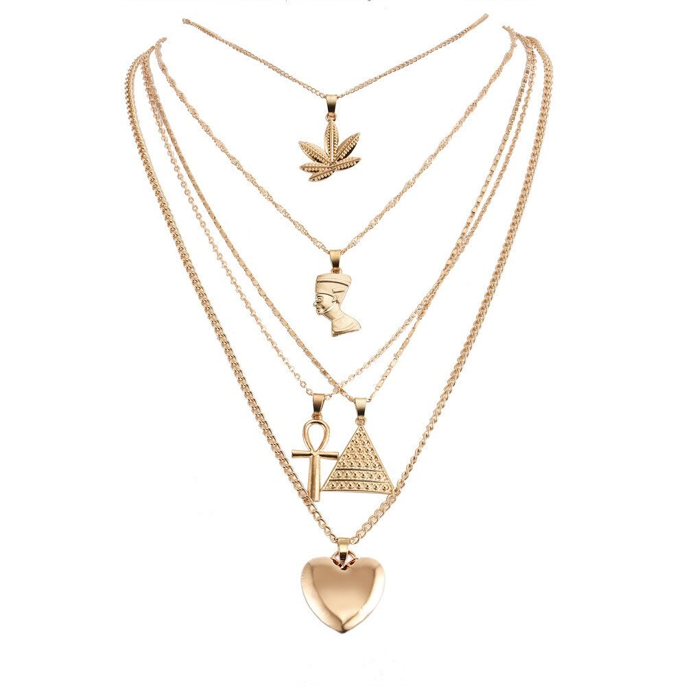 "Pyramid Love" - Pendant Multilayer Necklace