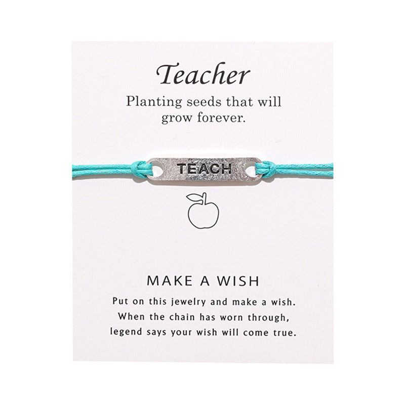 Teach Wish Card and Bracelet