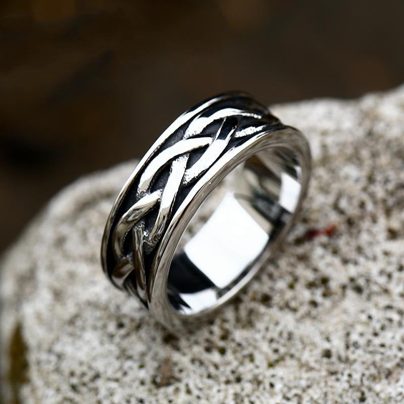 "Linked In" - Celtic Style Stainless Steel Ring