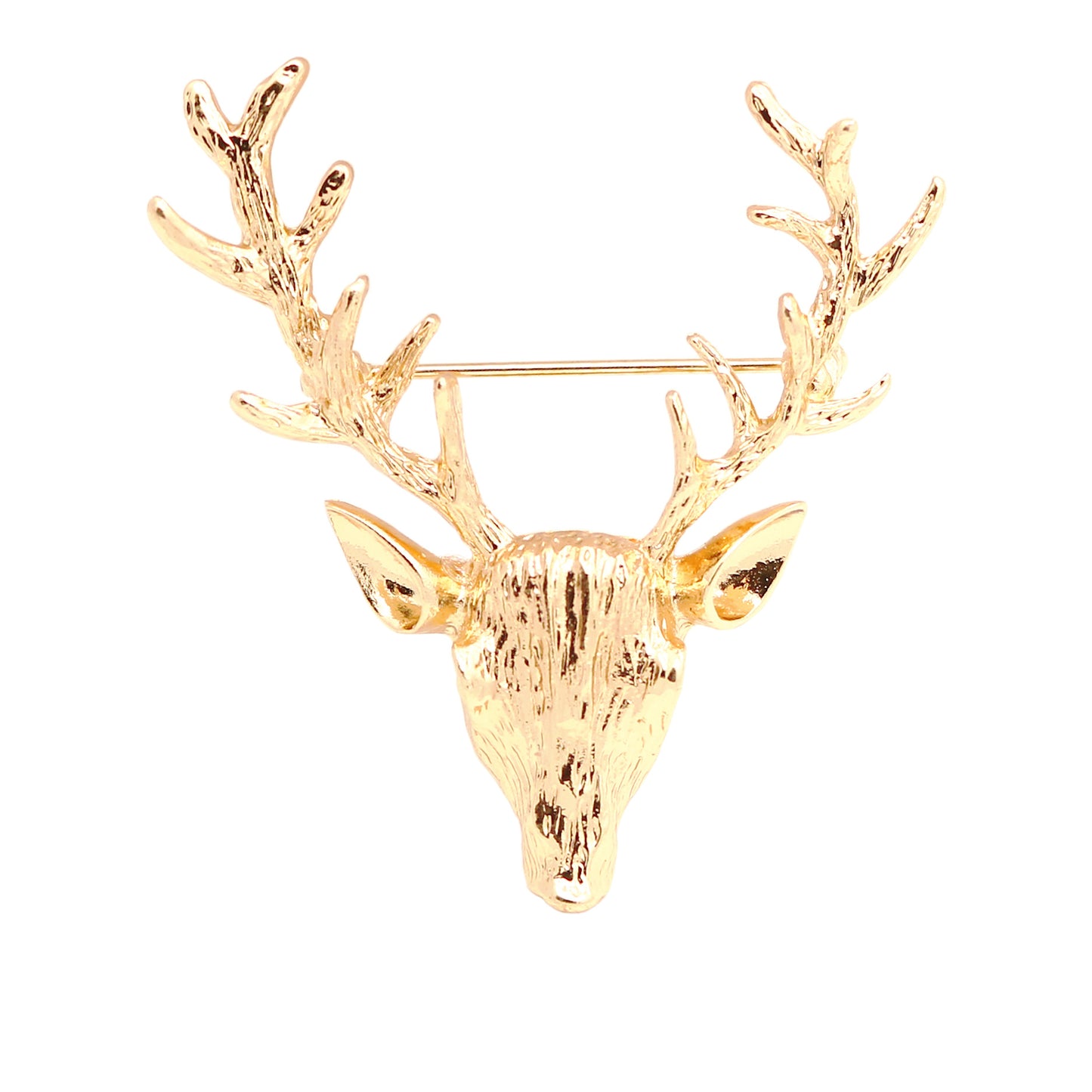 Small Retro Deer Head Suit Brooch