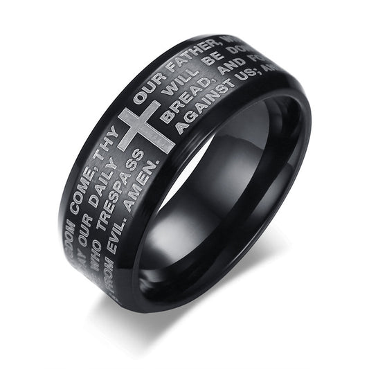 Sanskrit Stainless Steel Ring