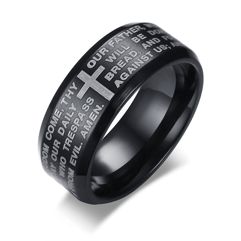 Sanskrit Stainless Steel Ring