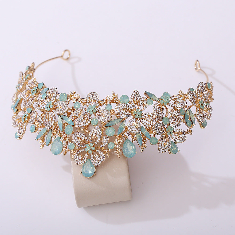 Elegant Floral Bridal Crown