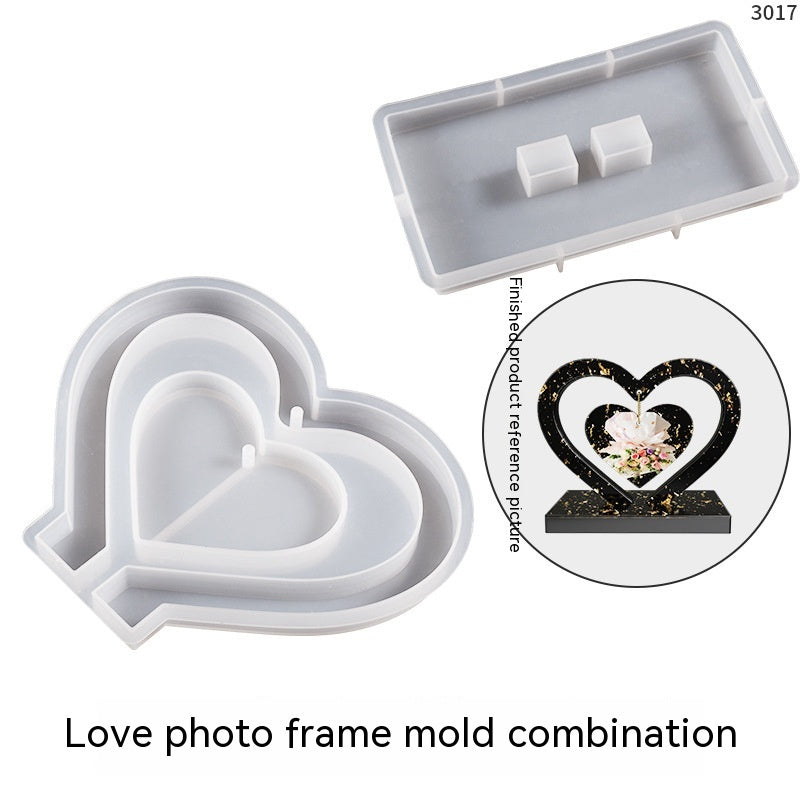 DIY Crystal Glue Love Photo Frame Mold
