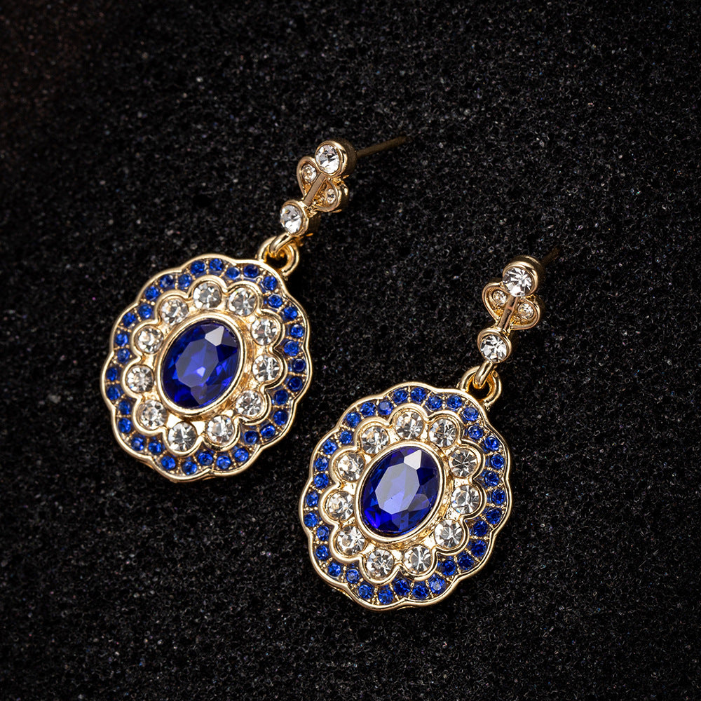Vintage Sapphire Diamond Earrings