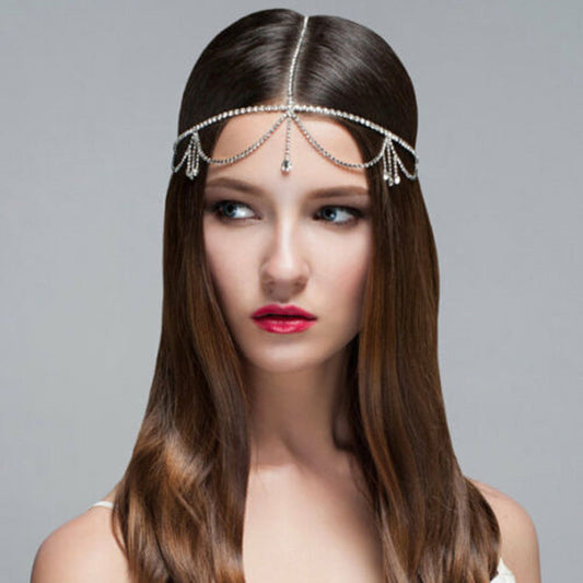 Rhinestone Tassel Headdress Jewelry