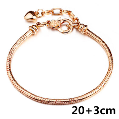 Pure Copper Snake Rope Bracelet for Charms