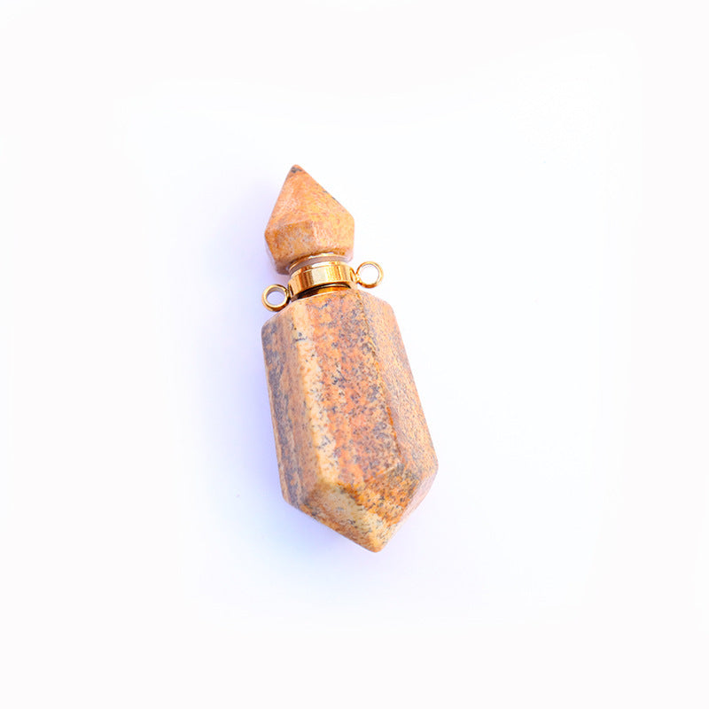 Natural Crystal Perfume Bottle Necklaces