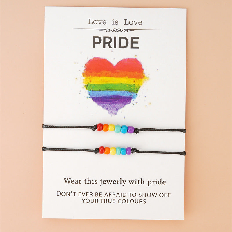 Pride Beaded Weave Bracelet