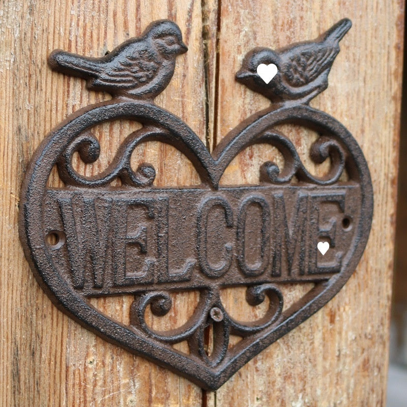 "Welcome" - Retro Door Plates