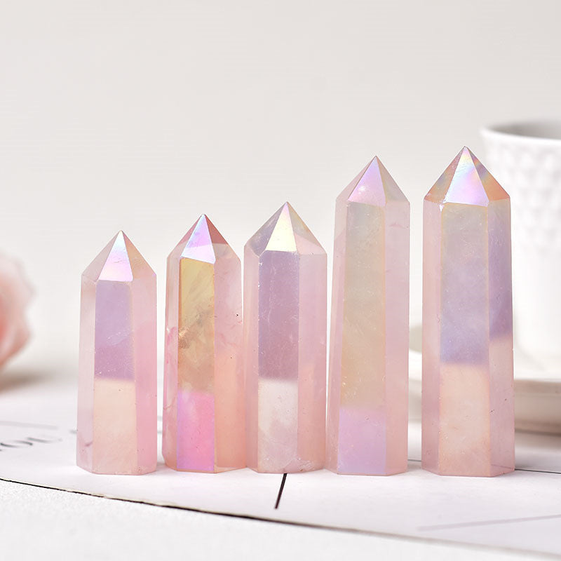 Natural Rose Quartz Healing Crystal Sculpture