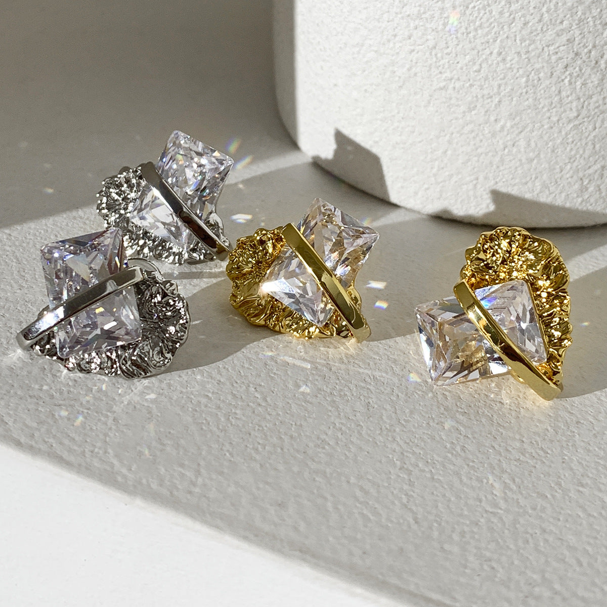 "Hot Like Me" - Diamond Lava Stud Earrings
