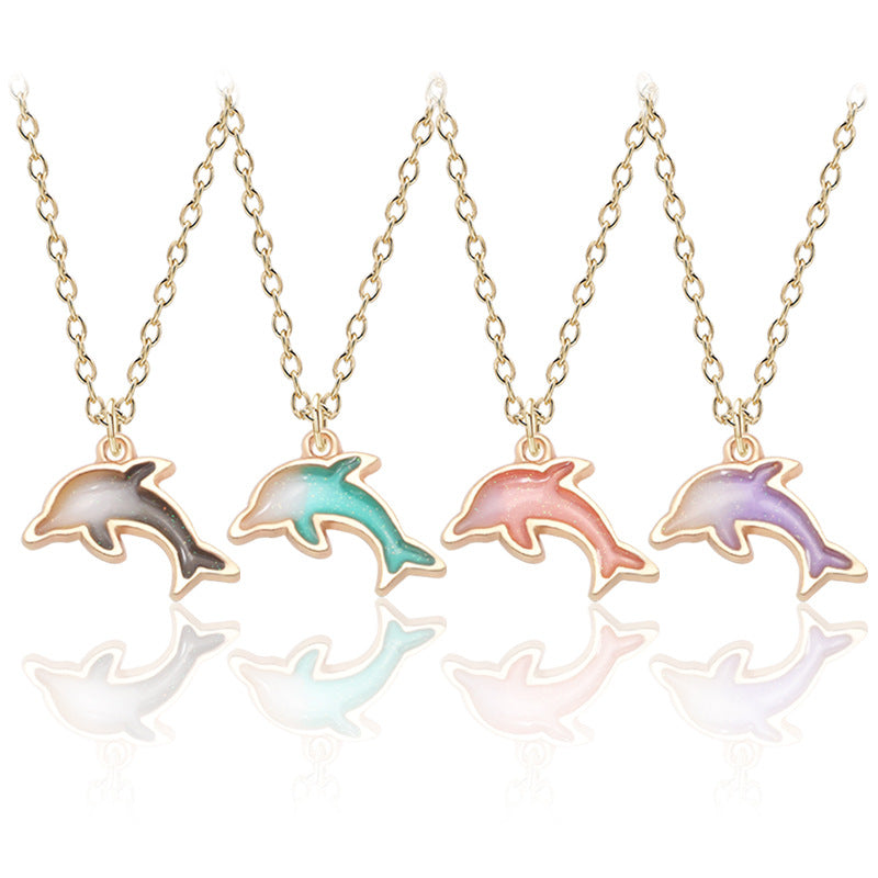 Colorful Dolphin Necklace
