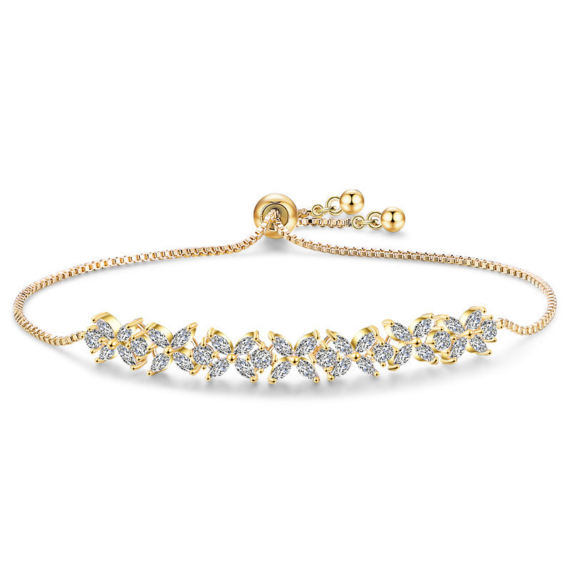 "Wild Flower" - Crystal Push-pull Bracelet