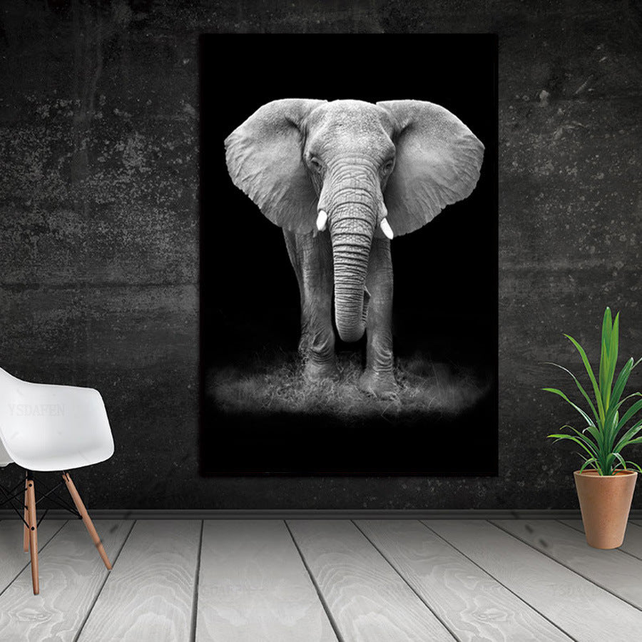 Inkjet Oil Elephant Painting - Wall Art Decor