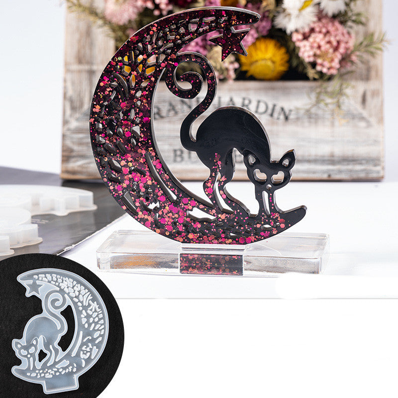 DIY Crystal Epoxy Moon Mold