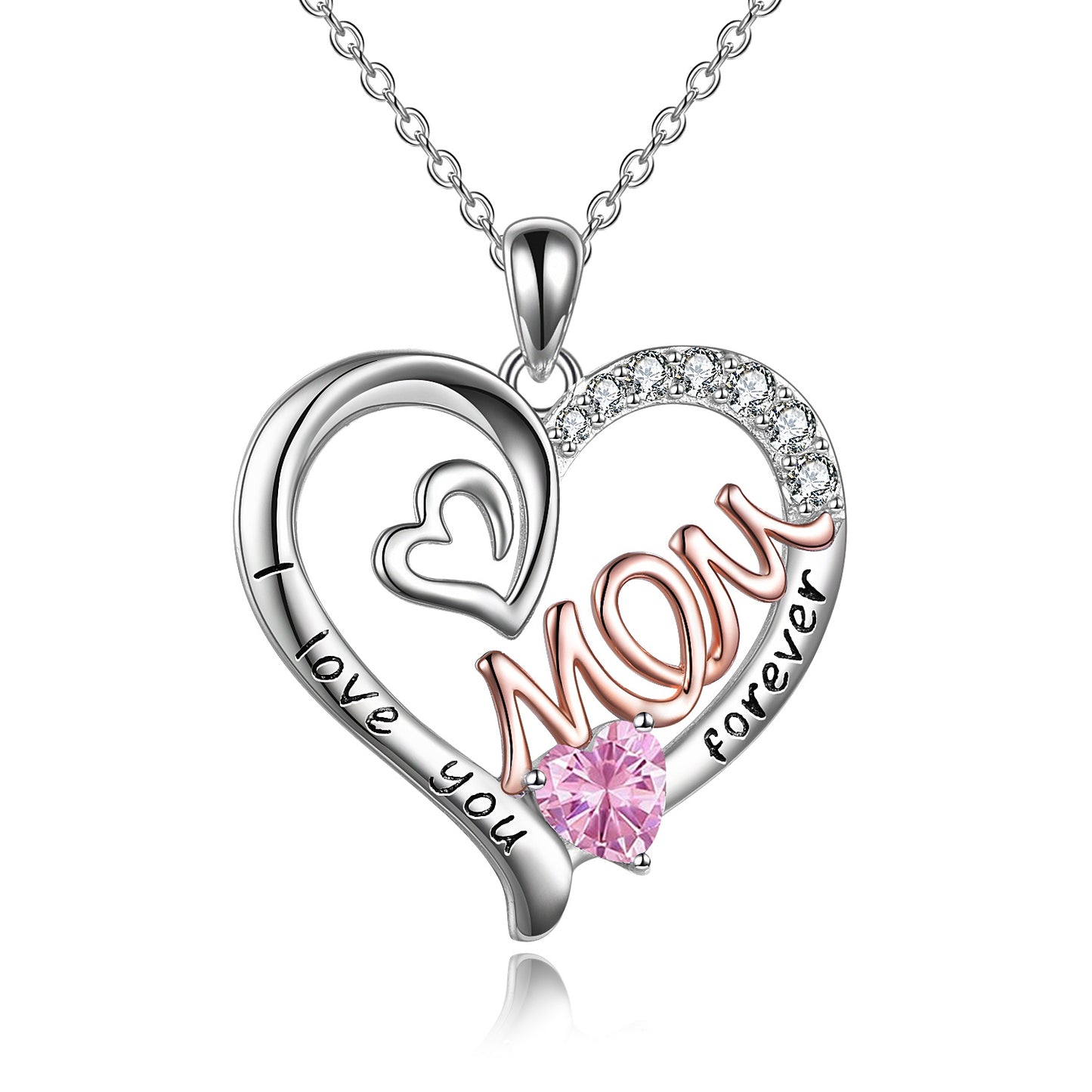 "I Love You Forever Mom" - Sterling Silver Necklace