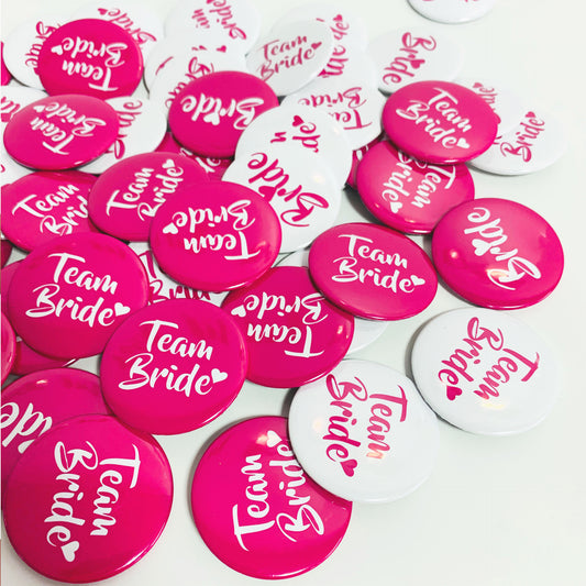 Wedding  Bride Team Pinback Buttons