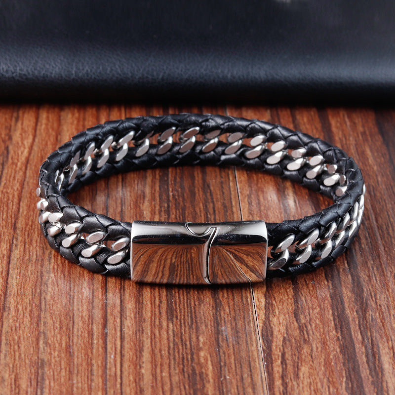 Commemorative Travel Leather Bracelet