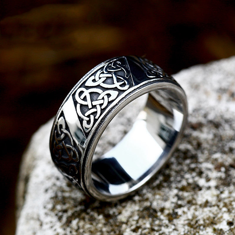 "Linked In" - Celtic Style Stainless Steel Ring