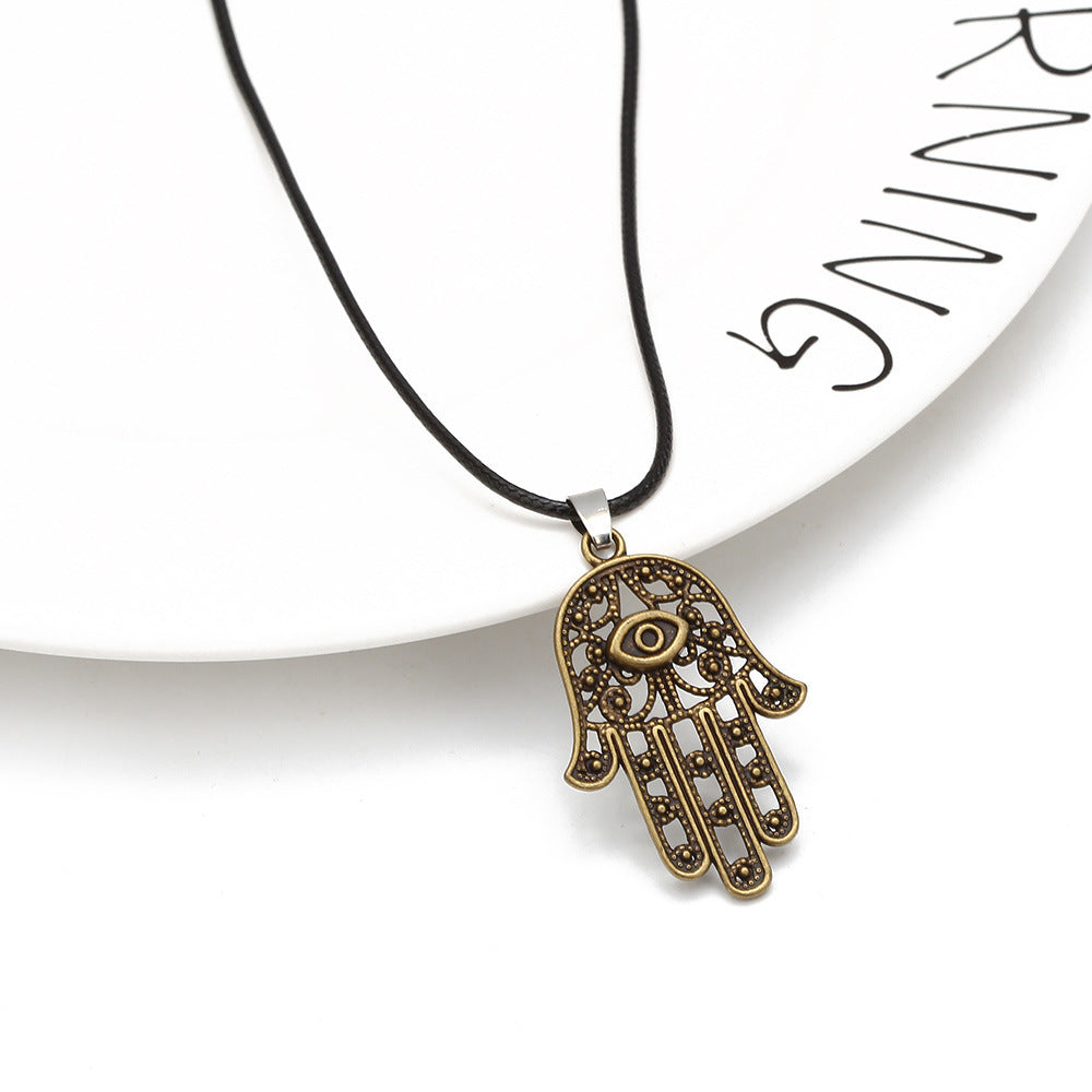 Evil Eye Protection Clavicle Chain Necklace and Bracelet